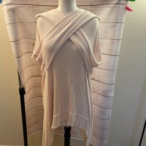 We the Free size L. Cream semi sheer sweater top.